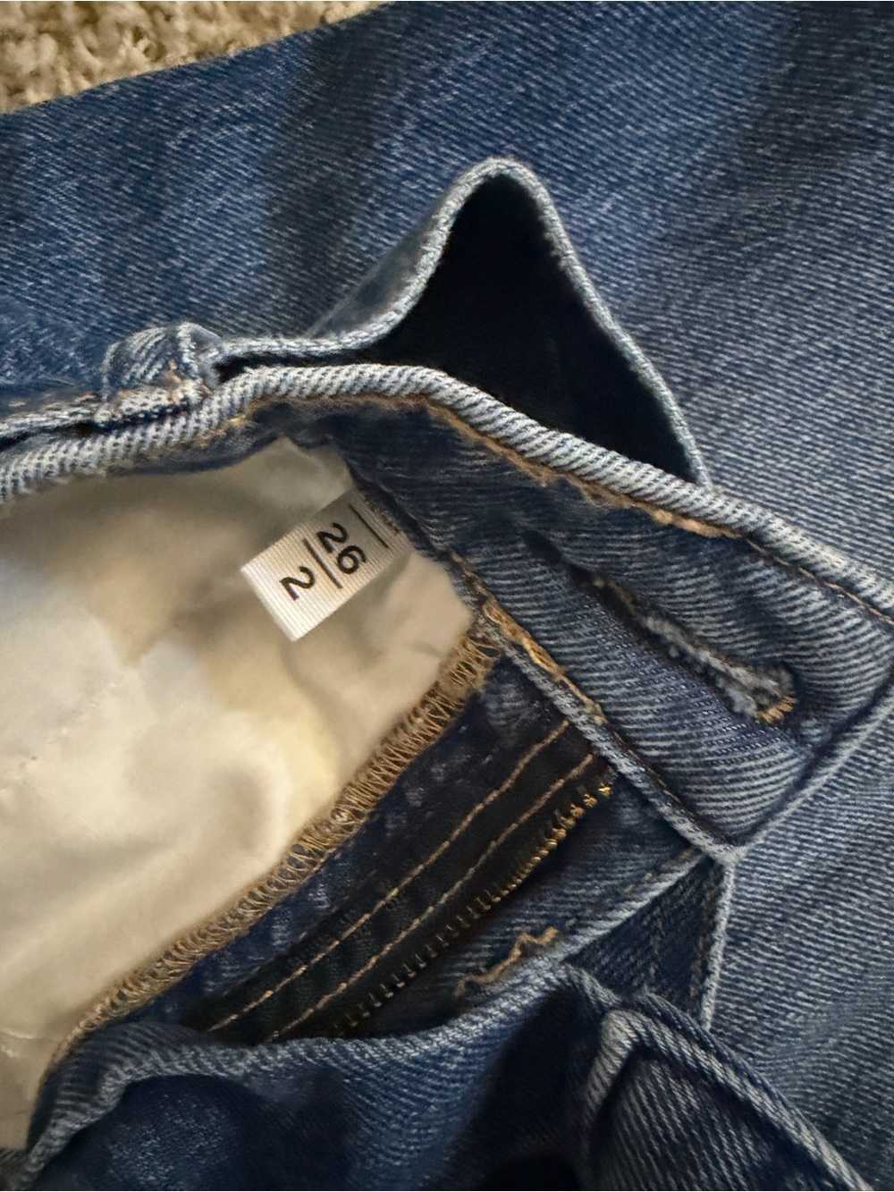 LOFT - Belted Slim Wide Leg Jeans in Bright Medium Stone Wash - size 26 - Picture 4 of 8
